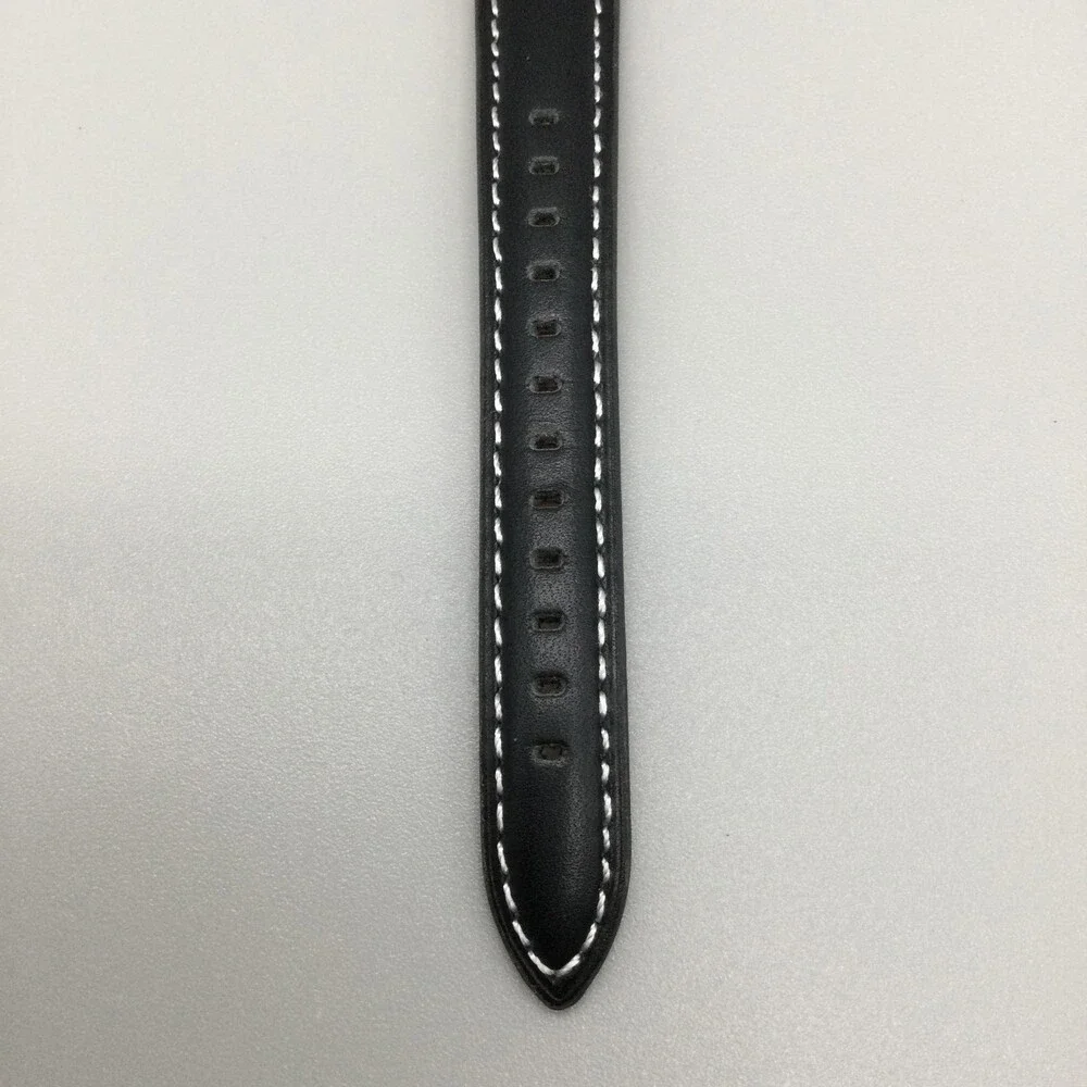 Vintage Chateau Sportsman Mens Watch 30mm Black Dial Manual Date Swiss Leather